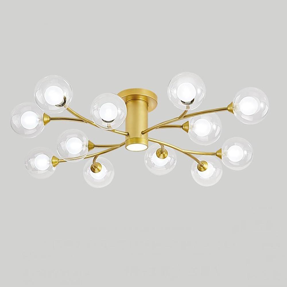 Globe Metal Glass Industrial Ceiling Light - view 4